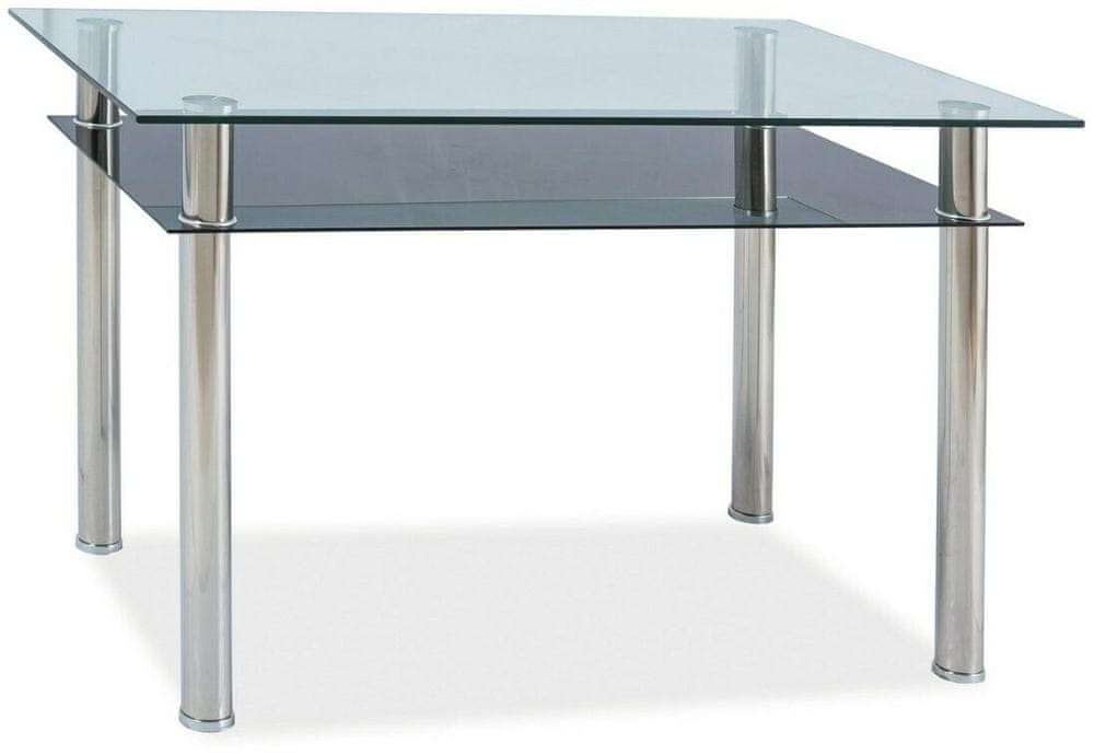 Veneti Jedálenský stôl MYSLIBOR - 90x60, transparentný / chróm
